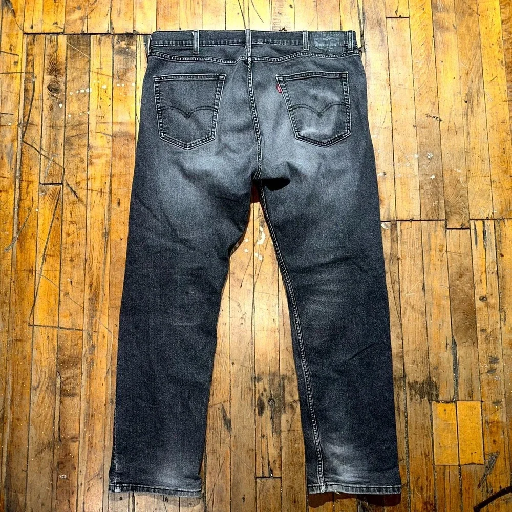 Levi's 505 Jeans Men's 40x30 Black Denim Regular Fit Straight Leg Stretch Preppy